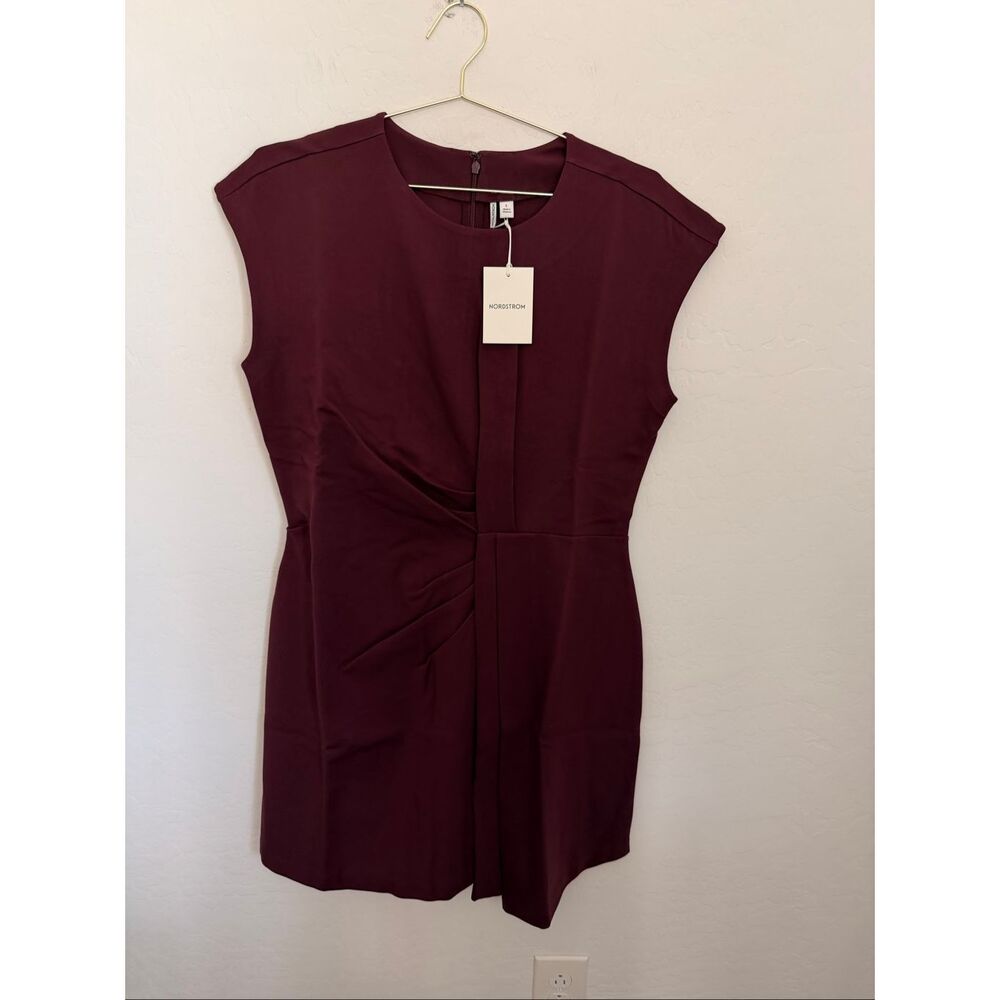 Nordstrom Pleated Ponte Minimalist Old Money Size Large NWT